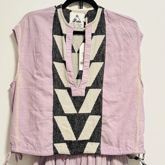 Pearl & Caviar Top Skirt Womens Size S/M Lilac Zakar Geometric Maxi Dress Set - Picture 2 of 14
